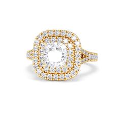 Anastasia Lab Diamond Halo Engagement Ring in 18K Gold 2.15ct F/VS1