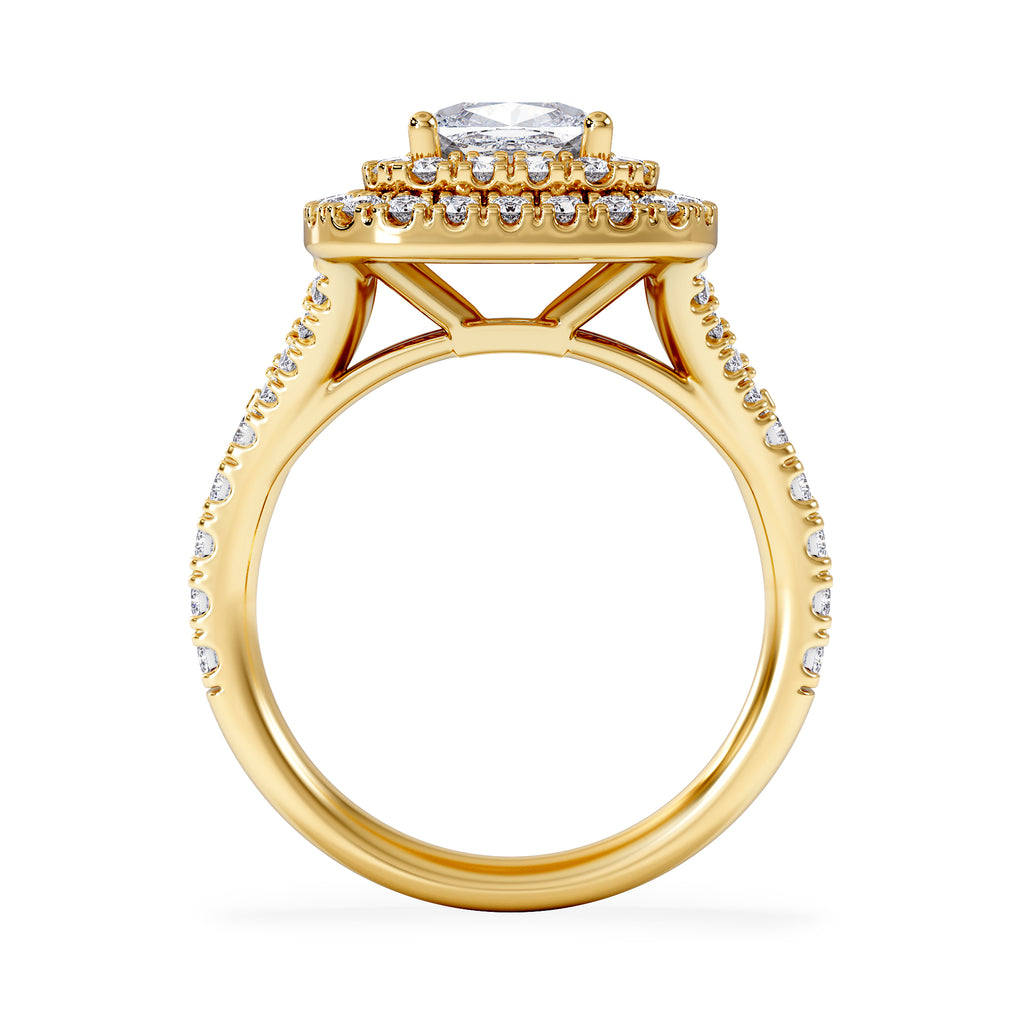 Anastasia Lab Diamond Halo Engagement Ring in 18K Gold 2.15ct F/VS1