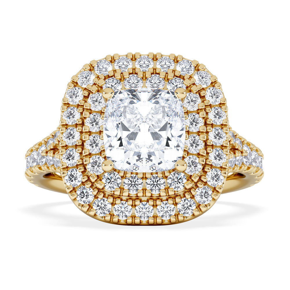 Anastasia Lab Diamond Halo Engagement Ring in 18K Gold 2.15ct F/VS1