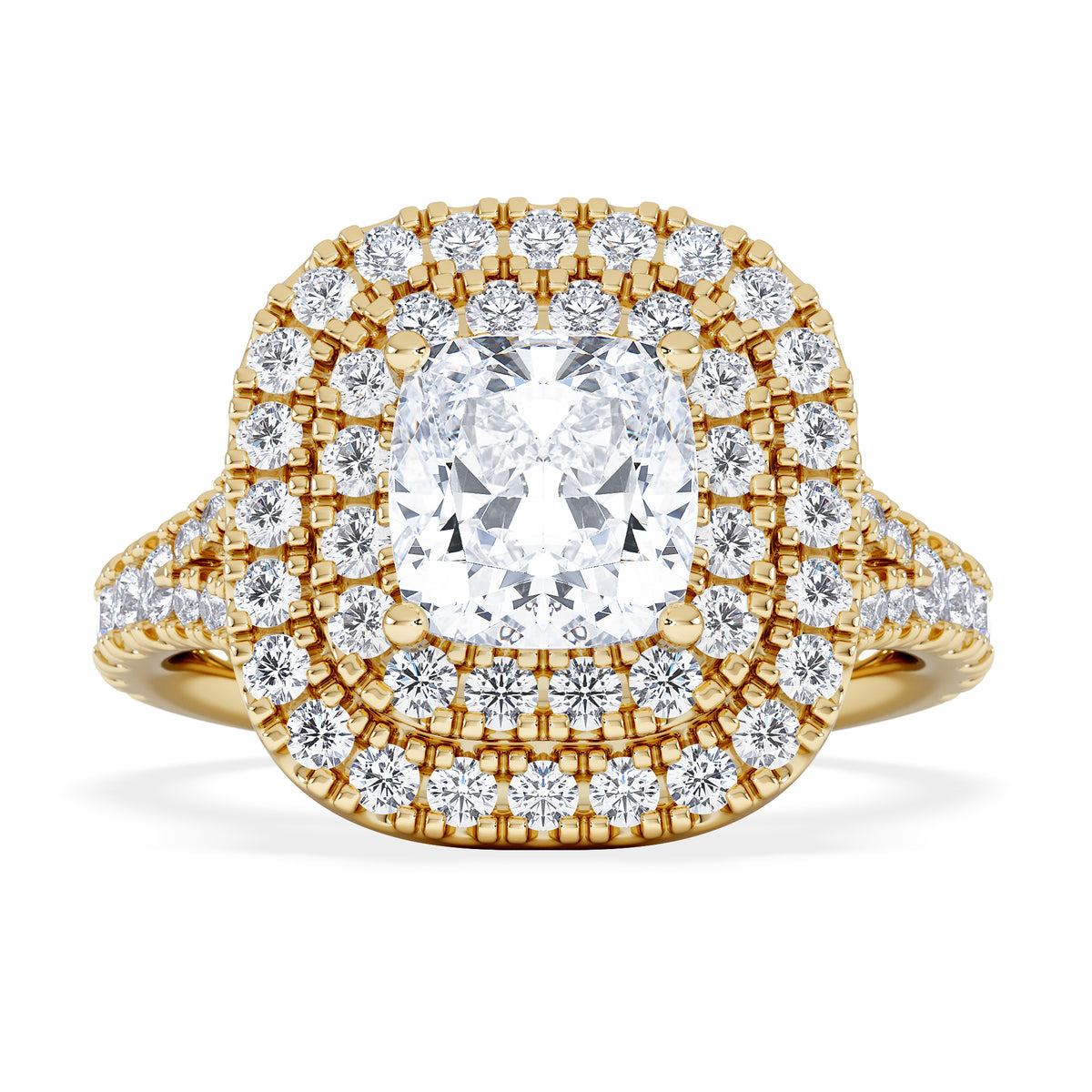 Anastasia Lab Diamond Halo Engagement Ring in 18K Gold 2.15ct F/VS1
