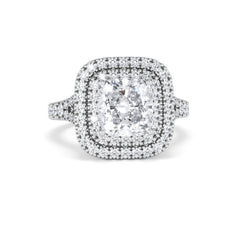 Anastasia Lab Diamond Halo Engagement Ring in Platinum 2.70ct F/VS1