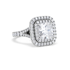 Anastasia Lab Diamond Halo Engagement Ring in Platinum 2.70ct F/VS1