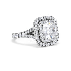 Anastasia Lab Diamond Halo Engagement Ring in Platinum 2.70ct F/VS1