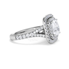 Anastasia Lab Diamond Halo Engagement Ring 18K White Gold 2.70ct F/VS1
