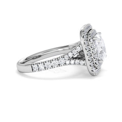 Anastasia Lab Diamond Halo Engagement Ring in Platinum 2.70ct F/VS1