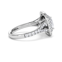 Anastasia Lab Diamond Halo Engagement Ring 18K White Gold 2.70ct F/VS1