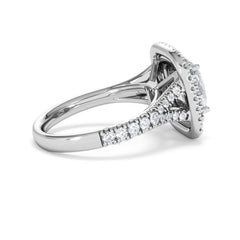 Anastasia Lab Diamond Halo Engagement Ring 18K White Gold 2.70ct F/VS1