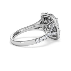 Anastasia Lab Diamond Halo Engagement Ring 18K White Gold 2.70ct F/VS1