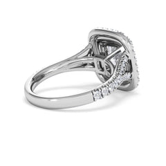 Anastasia Lab Diamond Halo Engagement Ring in Platinum 2.70ct F/VS1