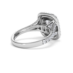 Anastasia Lab Diamond Halo Engagement Ring in Platinum 2.70ct F/VS1