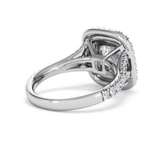 Anastasia Lab Diamond Halo Engagement Ring 18K White Gold 2.70ct F/VS1