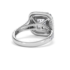 Anastasia Lab Diamond Halo Engagement Ring in Platinum 2.70ct F/VS1