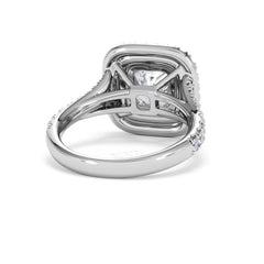 Anastasia Lab Diamond Halo Engagement Ring in Platinum 2.70ct F/VS1