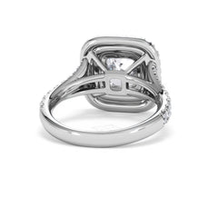 Anastasia Lab Diamond Halo Engagement Ring 18K White Gold 2.70ct F/VS1
