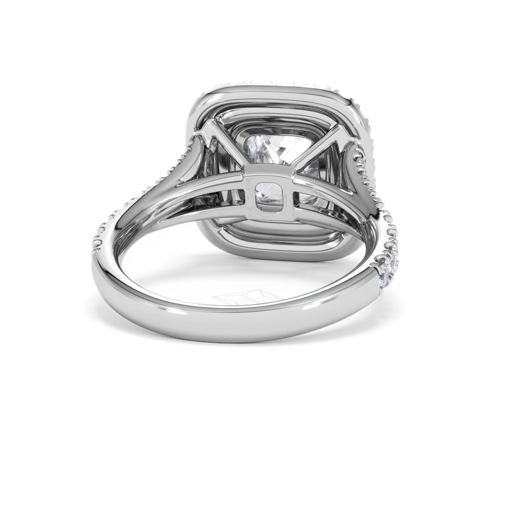Anastasia Lab Diamond Halo Engagement Ring in Platinum 2.70ct F/VS1
