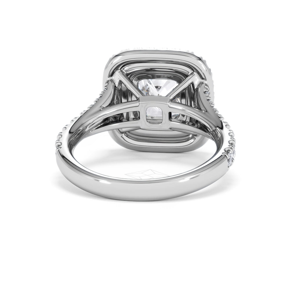 Anastasia Lab Diamond Halo Engagement Ring in Platinum 2.70ct F/VS1