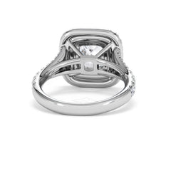 Anastasia Lab Diamond Halo Engagement Ring in Platinum 2.70ct F/VS1