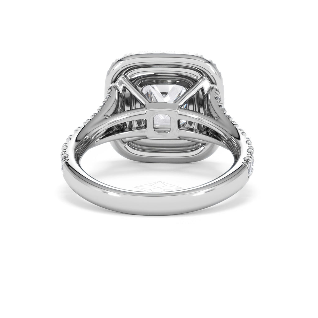 Anastasia Lab Diamond Halo Engagement Ring 18K White Gold 2.70ct F/VS1