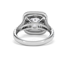 Anastasia Lab Diamond Halo Engagement Ring in Platinum 2.70ct F/VS1