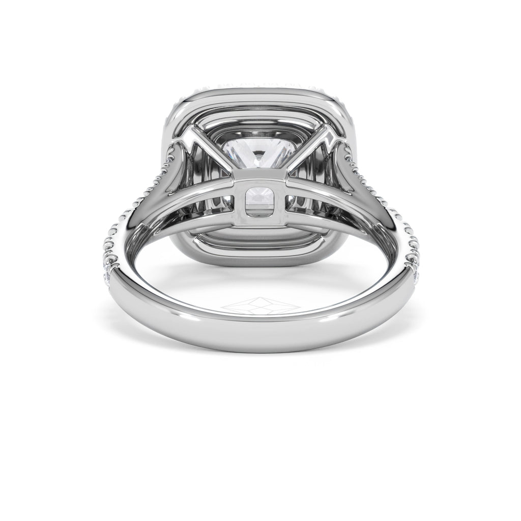 Anastasia Lab Diamond Halo Engagement Ring 18K White Gold 2.70ct F/VS1