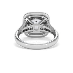 Anastasia Lab Diamond Halo Engagement Ring 18K White Gold 2.70ct F/VS1