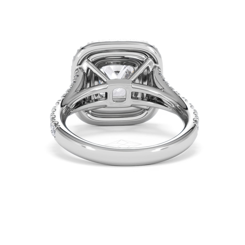 Anastasia Lab Diamond Halo Engagement Ring 18K White Gold 2.70ct F/VS1