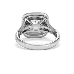Anastasia Lab Diamond Halo Engagement Ring 18K White Gold 2.70ct F/VS1