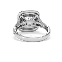 Anastasia Lab Diamond Halo Engagement Ring 18K White Gold 2.70ct F/VS1