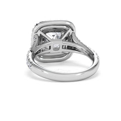 Anastasia Lab Diamond Halo Engagement Ring 18K White Gold 2.70ct F/VS1