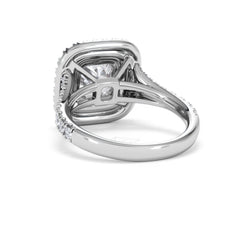 Anastasia Lab Diamond Halo Engagement Ring in Platinum 2.70ct F/VS1
