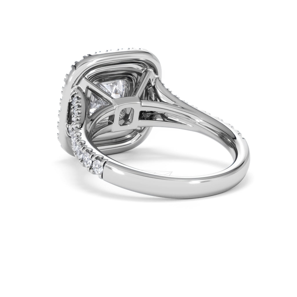 Anastasia Lab Diamond Halo Engagement Ring in Platinum 2.70ct F/VS1