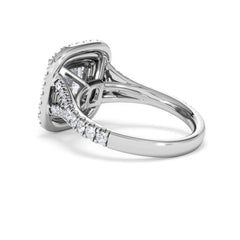 Anastasia Lab Diamond Halo Engagement Ring 18K White Gold 2.70ct F/VS1