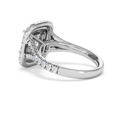 Anastasia Lab Diamond Halo Engagement Ring 18K White Gold 2.70ct F/VS1