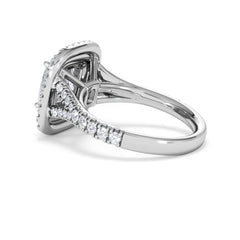 Anastasia Lab Diamond Halo Engagement Ring 18K White Gold 2.70ct F/VS1