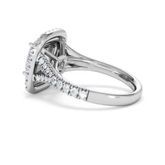 Anastasia Lab Diamond Halo Engagement Ring 18K White Gold 2.70ct F/VS1