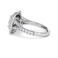 Anastasia Lab Diamond Halo Engagement Ring in Platinum 2.70ct F/VS1