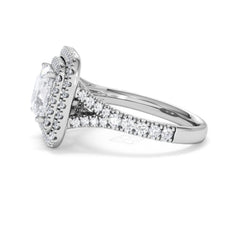 Anastasia Lab Diamond Halo Engagement Ring 18K White Gold 2.70ct F/VS1