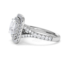 Anastasia Lab Diamond Halo Engagement Ring 18K White Gold 2.70ct F/VS1