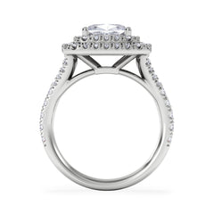 Anastasia Lab Diamond Halo Engagement Ring in Platinum 2.70ct F/VS1