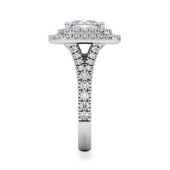 Anastasia Lab Diamond Halo Engagement Ring in Platinum 2.70ct F/VS1