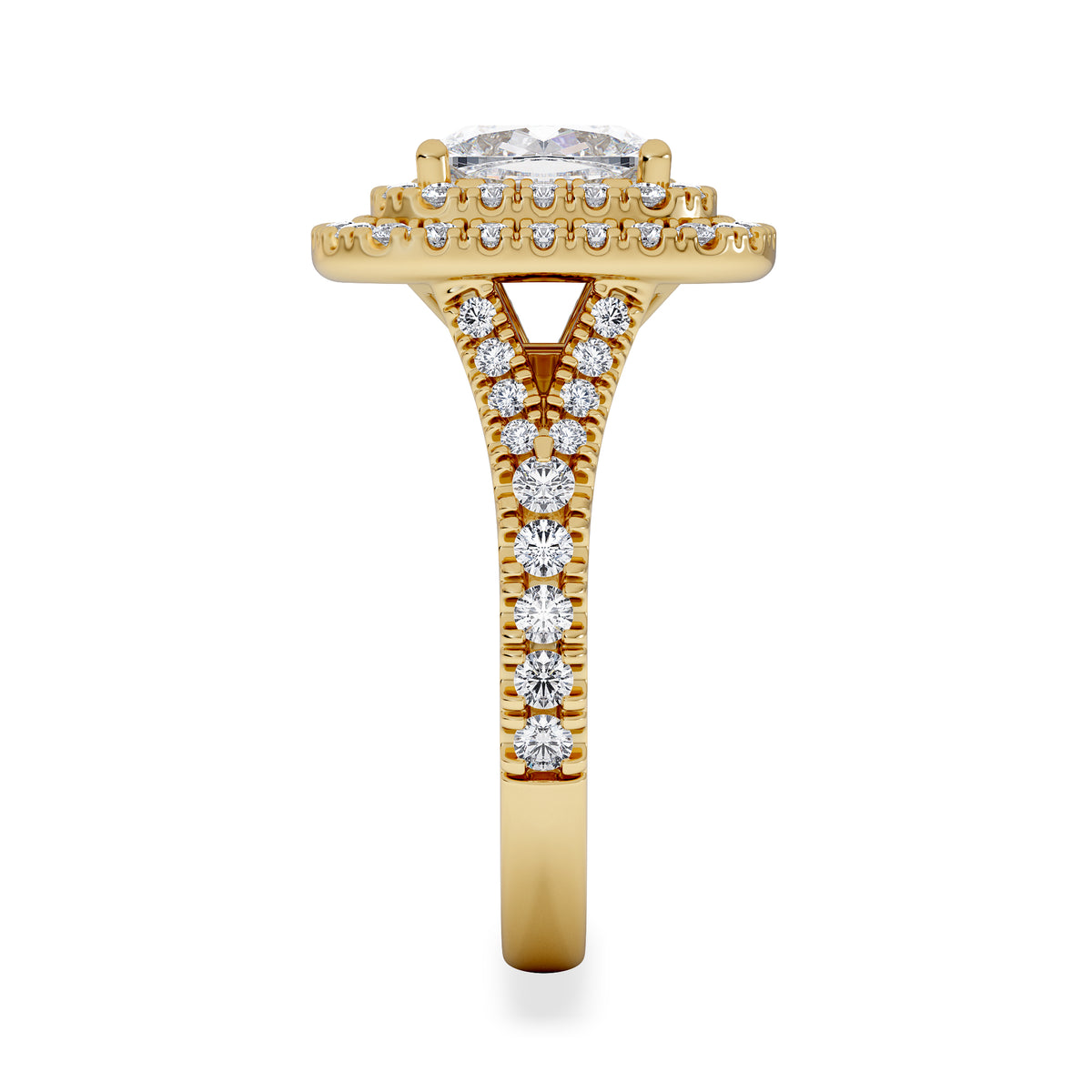 Anastasia Lab Diamond Halo Engagement Ring in 18K Gold 2.70ct F/VS1