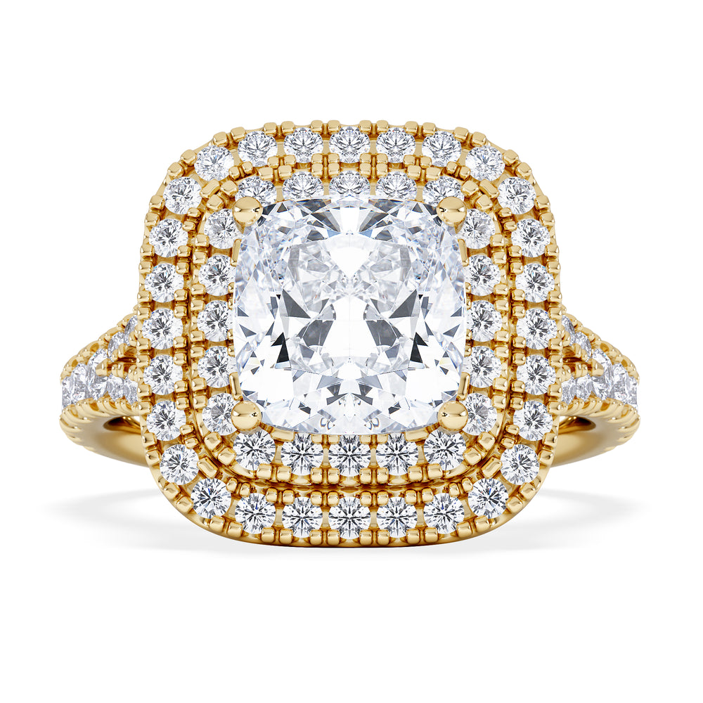 Anastasia Lab Diamond Halo Engagement Ring in 18K Gold 2.70ct F/VS1