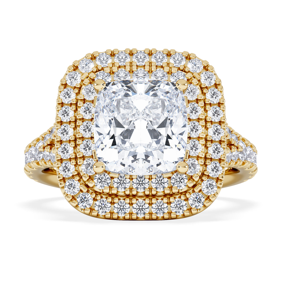 Anastasia Lab Diamond Halo Engagement Ring in 18K Gold 2.70ct F/VS1