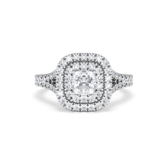 Anastasia Diamond Halo Engagement Ring in Platinum 1.30ct G/VS
