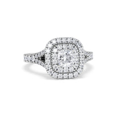 Anastasia Diamond Halo Engagement Ring in Platinum 1.30ct G/VS