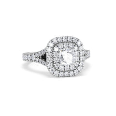 Anastasia Diamond Halo Engagement Ring in Platinum 1.30ct G/VS