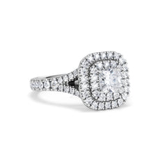 Anastasia Diamond Halo Engagement Ring in Platinum 1.30ct G/VS