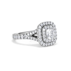 Anastasia Diamond Halo Engagement Ring in Platinum 1.30ct G/VS