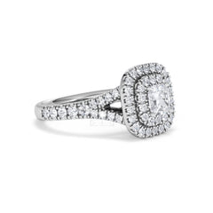 Anastasia Diamond Halo Engagement Ring in Platinum 1.30ct G/VS