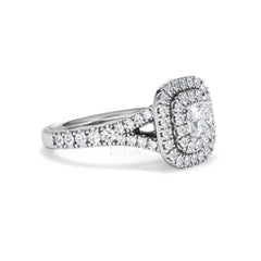 Anastasia Diamond Halo Engagement Ring in Platinum 1.30ct G/VS